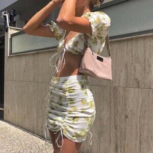 New Skirt and crop top sexy 2 piece set